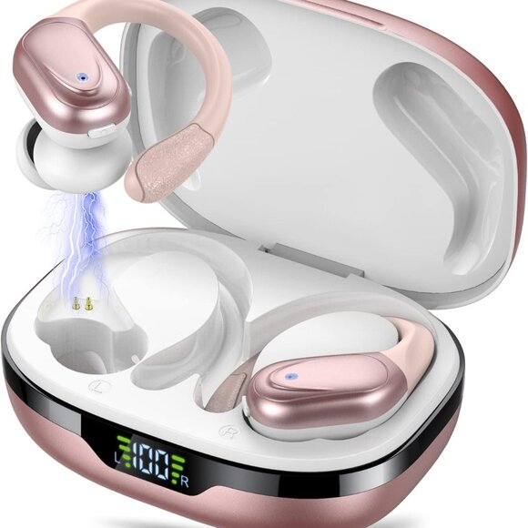 Wireless Over-Ear Bluetooth Earbuds Rose - Picture 5 of 9